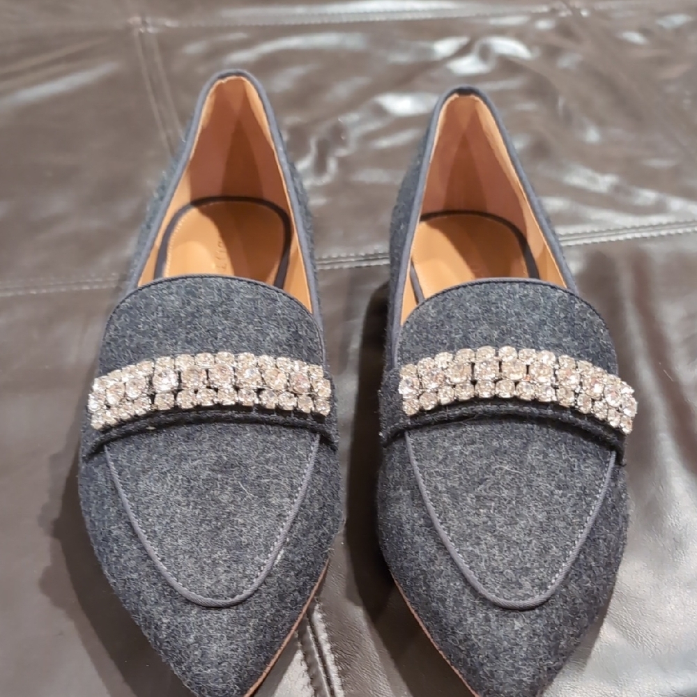 Talbots Scarlet Pointed Toe Suede Loafers 10.5